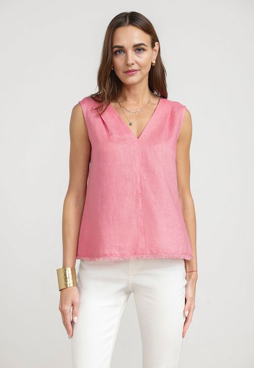 Blusa Mujer Gia Lino Magenta