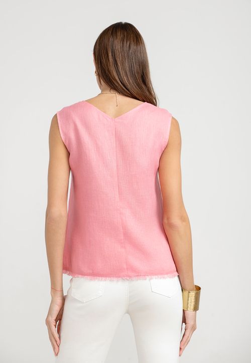 Blusa Mujer Gia Lino Magenta