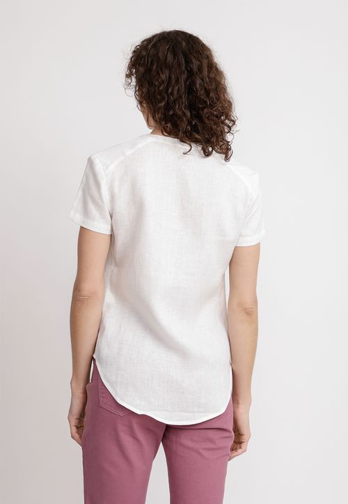 Blusa Mujer Keiko Lino Blanco