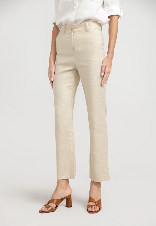 Pantalón Mujer Savanah Lino Beige