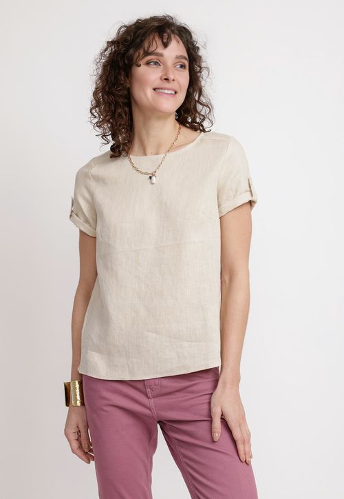 Blusa Mujer Garza Viscosa Beige