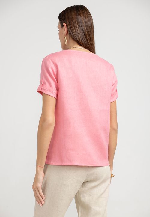 Blusa Mujer Garza Viscosa Celeste