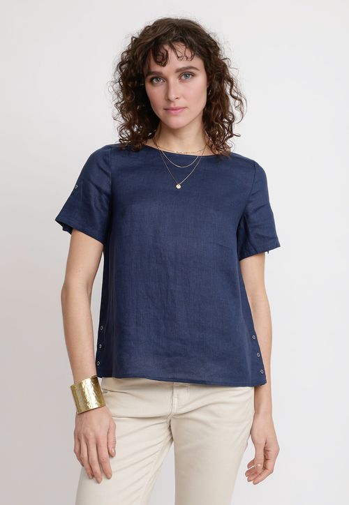 Blusa Mujer Garza Viscosa Navy