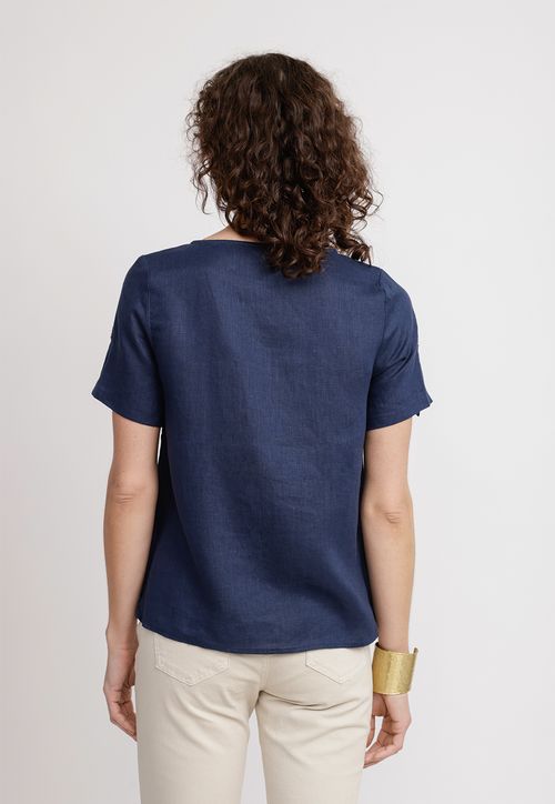Blusa Mujer Garza Viscosa Navy