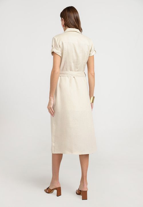 Vestido Mujer Sevilla Lino Beige