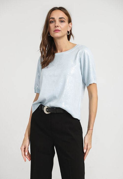 Polera Mujer Magnolia Viscosa Celeste