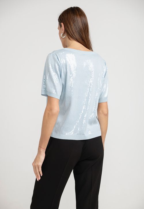 Polera Mujer Magnolia Viscosa Celeste