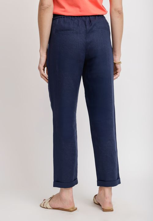 Pantalón Mujer Clara Lino Navy