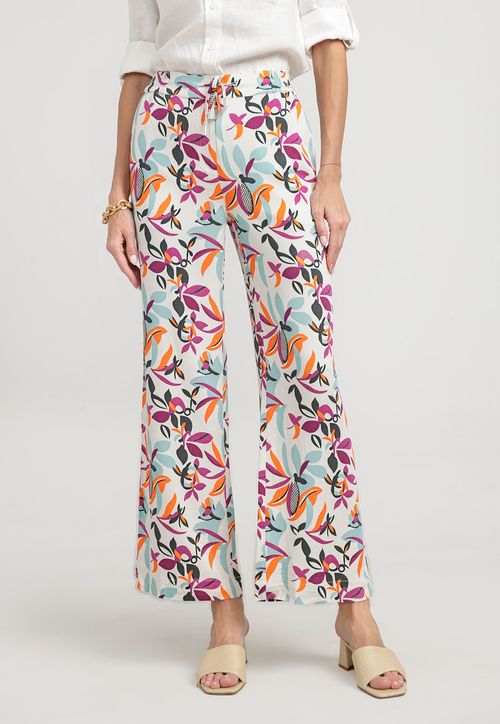 Pantalón Mujer Alondra Viscosa Floral Magenta