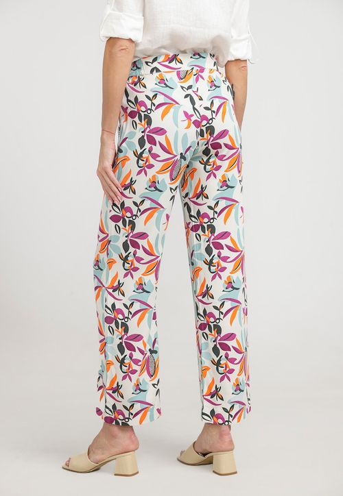 Pantalón Mujer Alondra Viscosa Floral Magenta