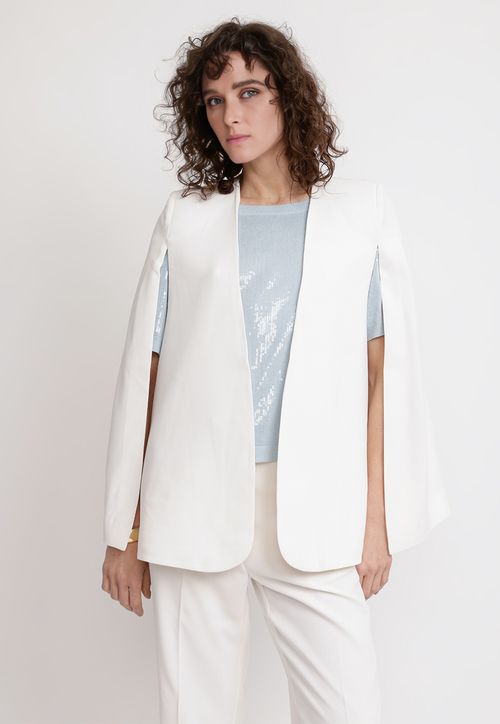 Blazer Mujer Verbena Viscosa Crema