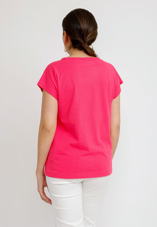 Polera Mujer Bilbao Algodón Peruano Fucsia