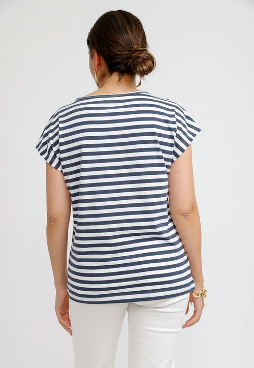 Polera Mujer Bilbao Algodón Peruano Marino