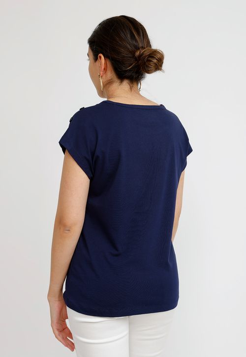 Polera Mujer Bilbao Algodón Peruano Navy
