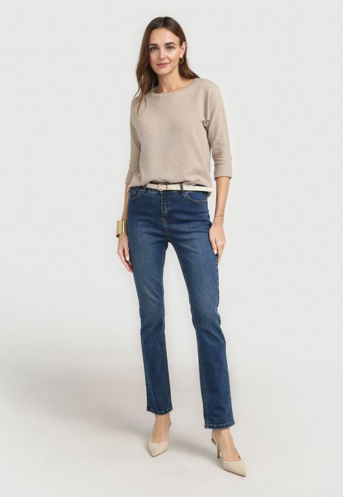 Jeans Mujer Charlot Algodón Azul