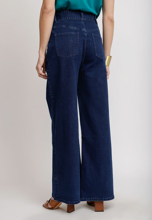 Jeans Pierna Ancha Índigo Ambrose Mujer