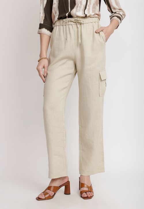 Pantalón Cargo Beige Tulipan Mujer