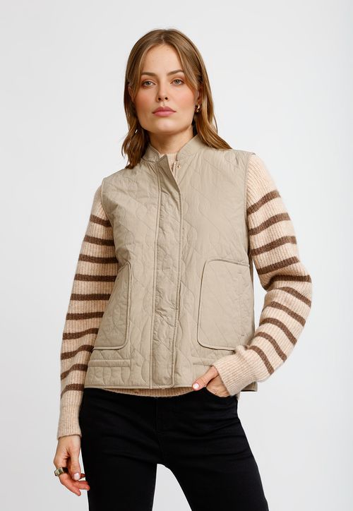 Parka Sin Mangas Taupe Angelina